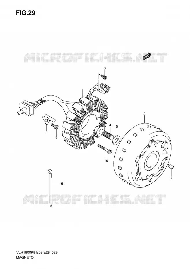IGNITION Suzuki MOTO 1800 INTRUDER 2010  VLR1800L0(E3/E28)