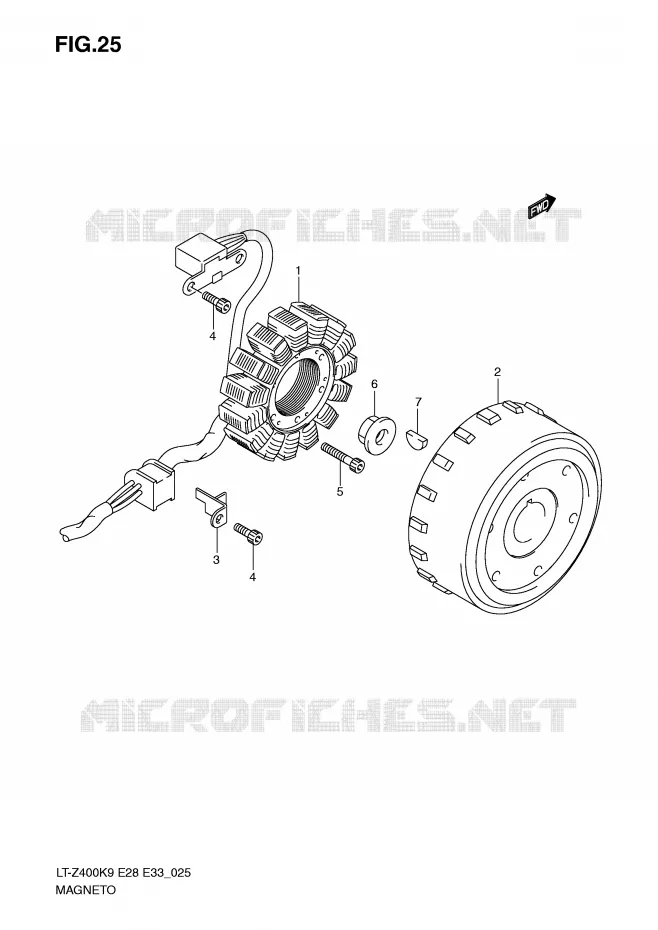 IGNITION Suzuki QUAD 400 QUADSPORT 2009  LT-Z400K9(E28/E33)