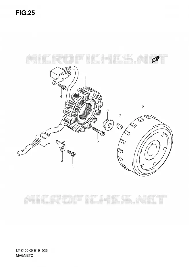 IGNITION Suzuki QUAD 400 QUADSPORT 2009  LT-Z400ZK9(E19)