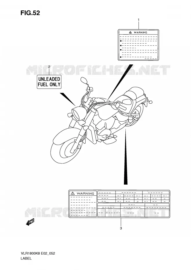 LABEL Suzuki MOTO 1800 INTRUDER 2009  VLR1800K9(E2)
