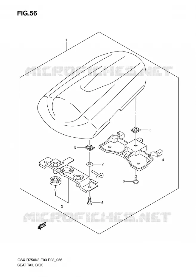 SEAT COWL Suzuki MOTO 750 GSX-R 2008  GSX-R750K8(E3/E28)