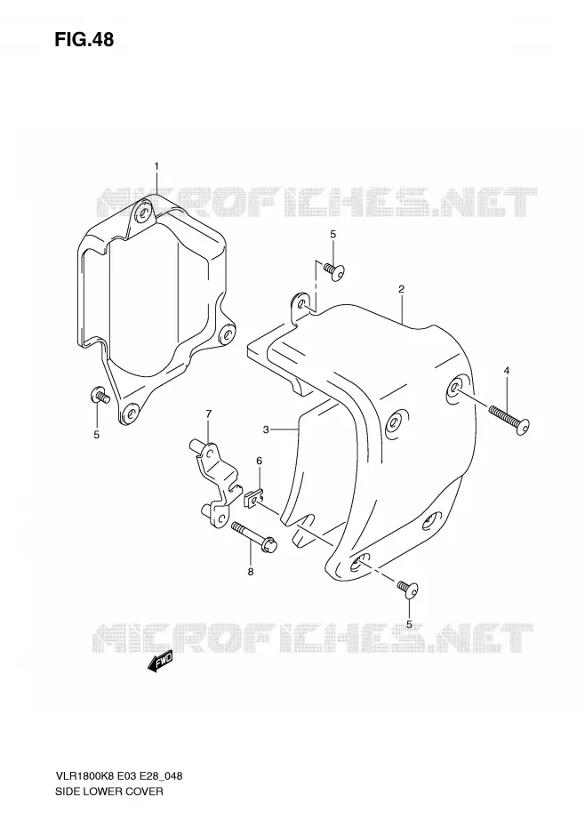 SIDE LOWER COVER Suzuki MOTO 1800 BOULEVARD 2010  VLR1800TL0(E3/E28)
