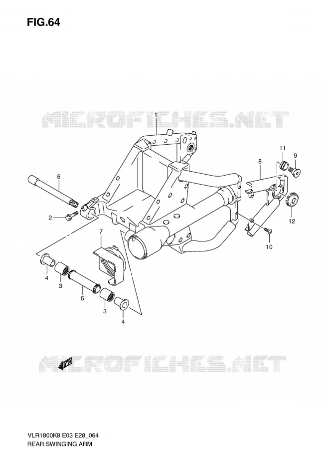 SWINGARM Suzuki MOTO 1800 INTRUDER 2009  VLR1800K9(E3/E28)