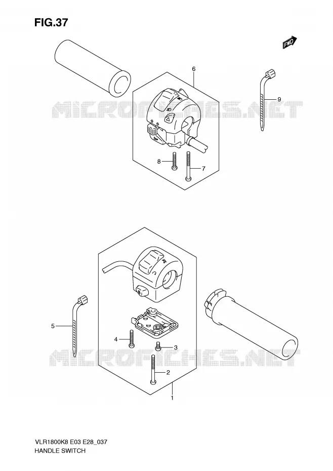 SWITCHES Suzuki MOTO 1800 INTRUDER 2008  VLR1800TK8(E3/E28)