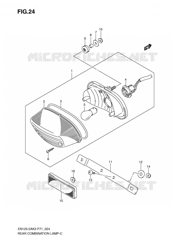 TAIL LIGHT Suzuki MOTO 125 EN 2003  EN125-2AK3(P71)