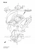 REAR FENDER (MODEL K9) for Suzuki QUADSPORT 250 2010