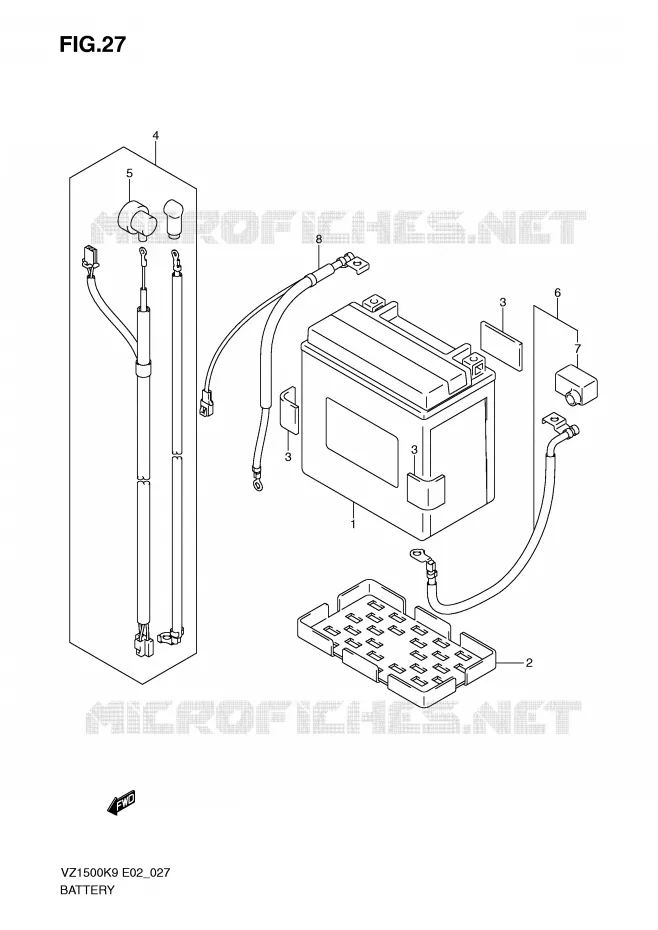 BATTERY Suzuki MOTO 1500 BOULEVARD-M91 2010  VZ1500L0(E2)