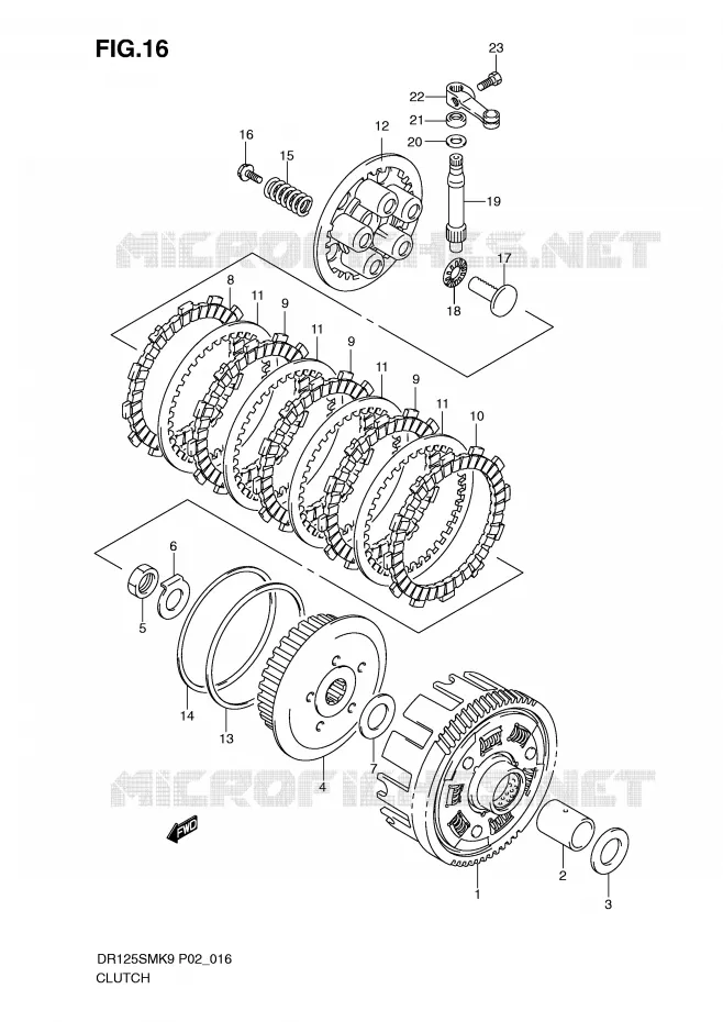 CLUTCH Suzuki MOTO 125 DR 2009  DR125SMK9