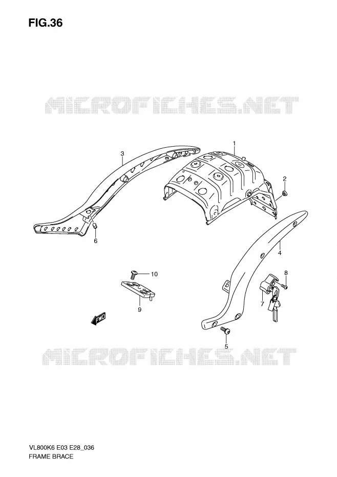 FRAME BRACE Suzuki MOTO 800 VOLUSIA 2006  VL800CK6(E3/E28)