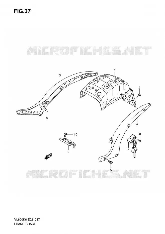 FRAME BRACE Suzuki MOTO 800 VOLUSIA 2006  VL800K6(E2)