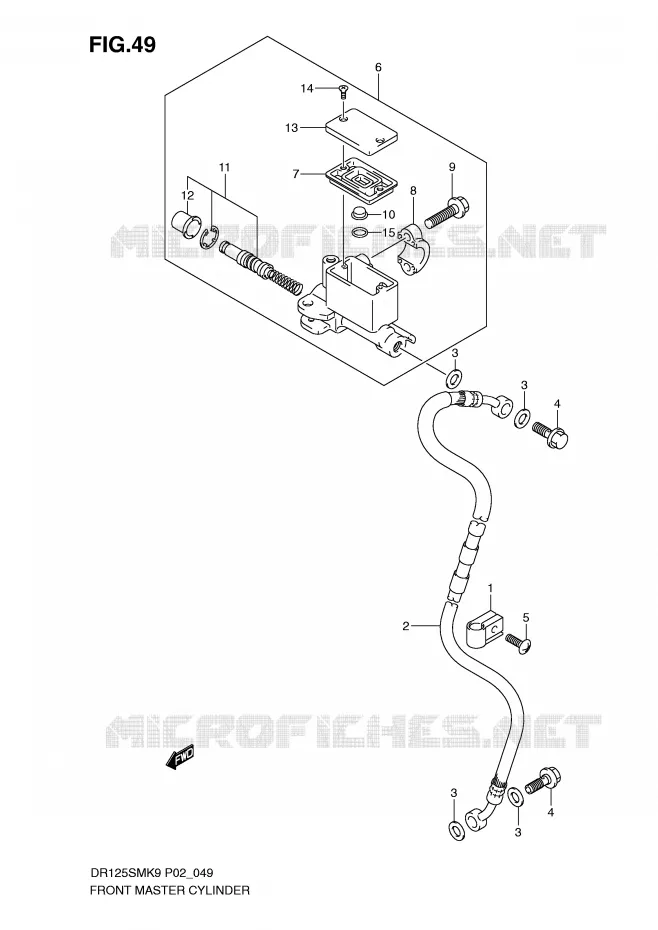 FRONT MASTER CYLINDER Suzuki MOTO 125 DR 2009  DR125SMK9