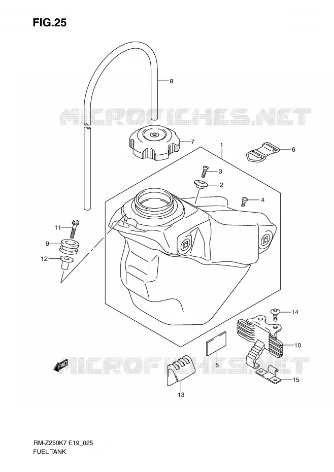 FUEL TANK Suzuki MOTO 250 RM-Z 2007  RM-Z250K7(E19)