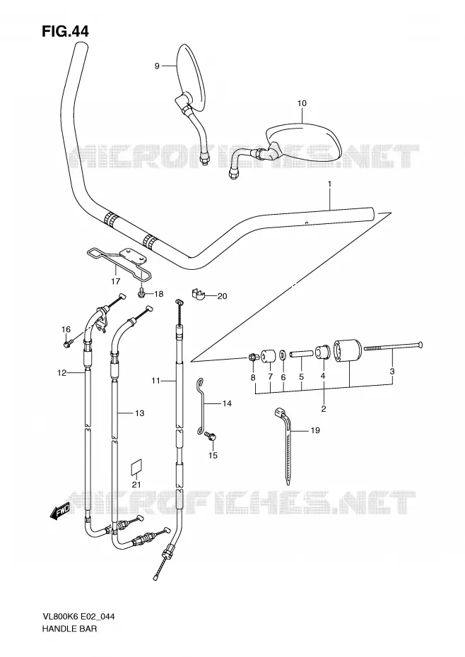 HANDLEBAR Suzuki MOTO 800 VOLUSIA 2009  VL800CUEK9(E2)