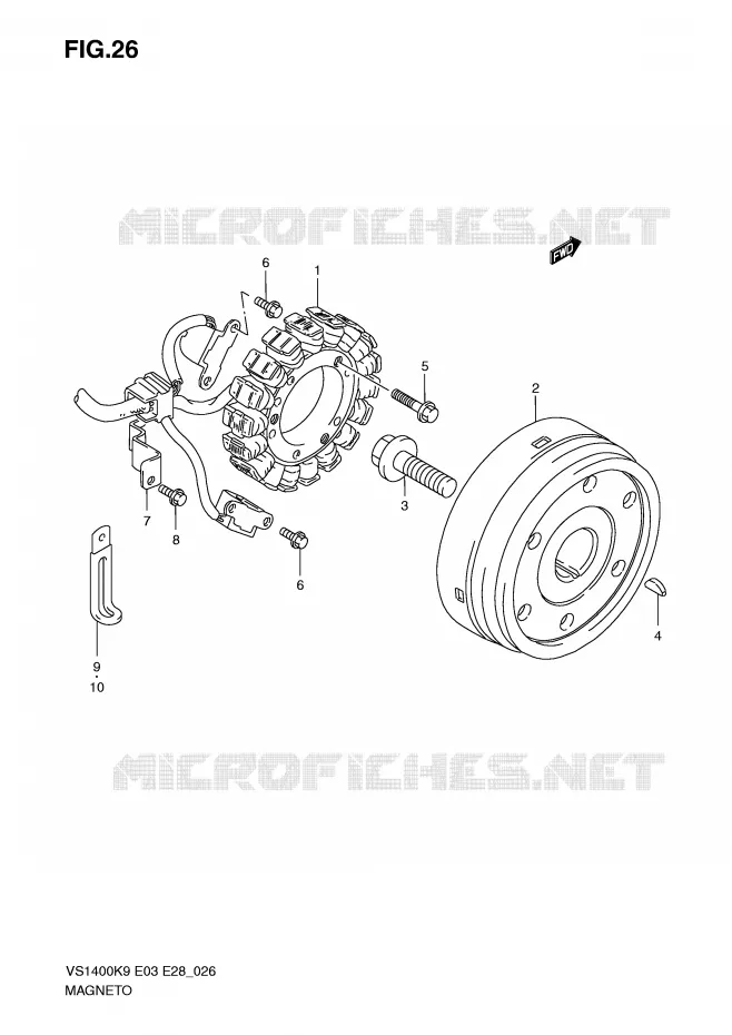 IGNITION Suzuki MOTO 1400 INTRUDER 2009  VS1400K9(E3/E28)