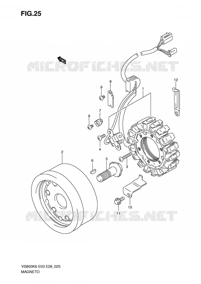 IGNITION Suzuki MOTO 800 INTRUDER 2009  VS800K9(E3/E28)