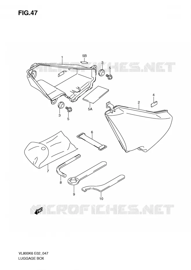 LUGGAGE BOX Suzuki MOTO 800 VOLUSIA 2008  VL800CK8(E2)