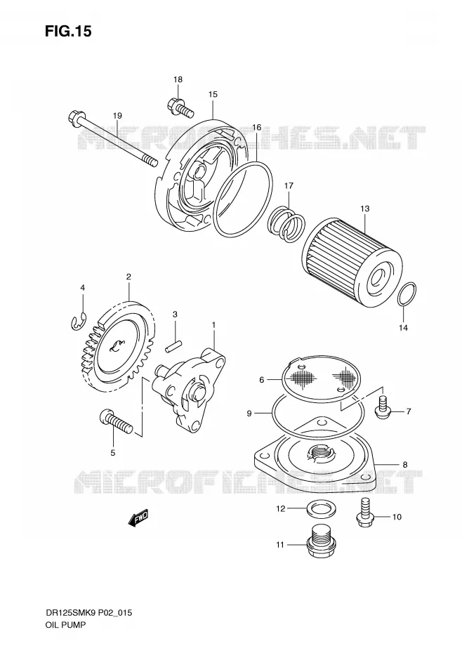 OIL PUMP Suzuki MOTO 125 DR 2009  DR125SMK9
