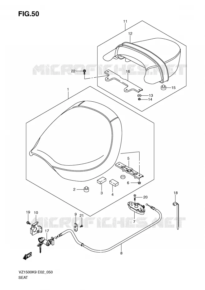SEAT Suzuki MOTO 1500 BOULEVARD-M91 2010  VZ1500L0(E2)