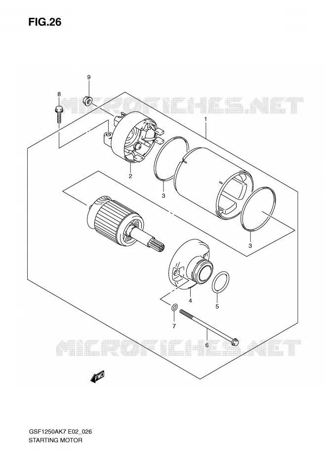 STARTER MOTOR Suzuki MOTO 1250 BANDIT-S 2008  GSF1250SK8(E2)