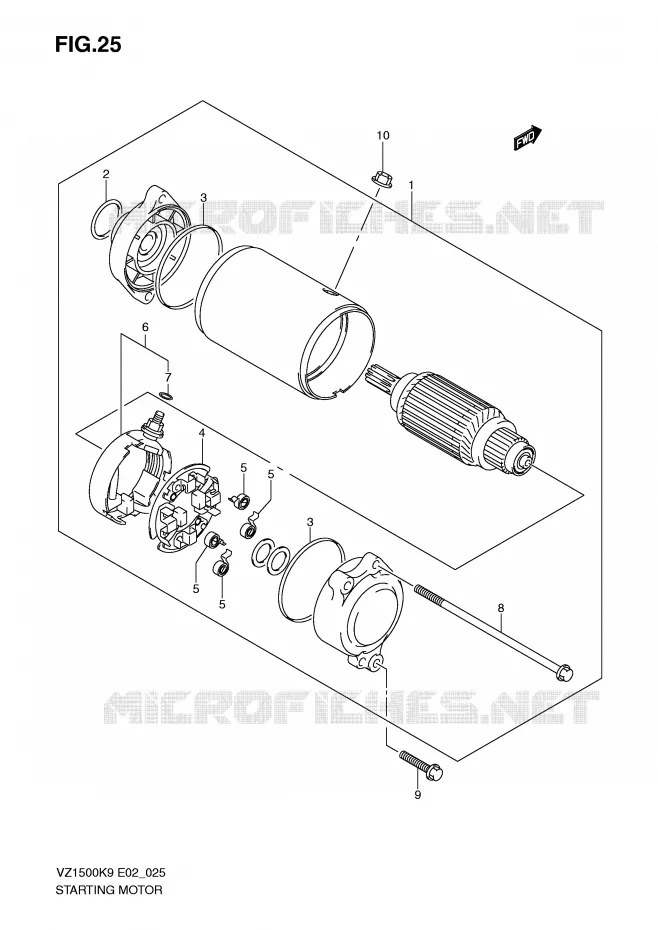 STARTER MOTOR Suzuki MOTO 1500 MARAUDER-M90 2009  VZ1500K9(E2)