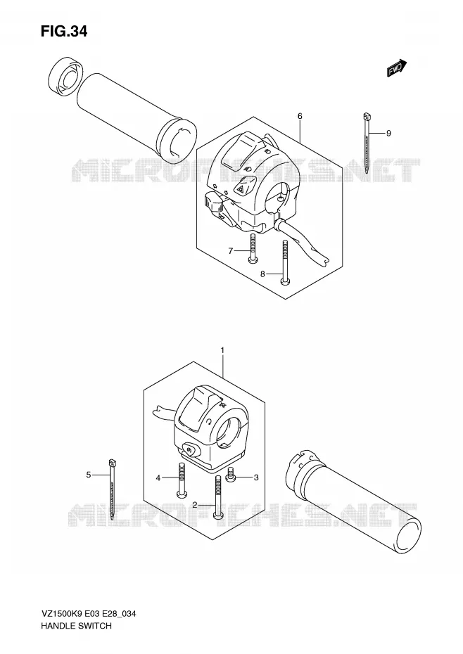 SWITCHES Suzuki MOTO 1500 BOULEVARD 2010  VZ1500L0(E3/E28)