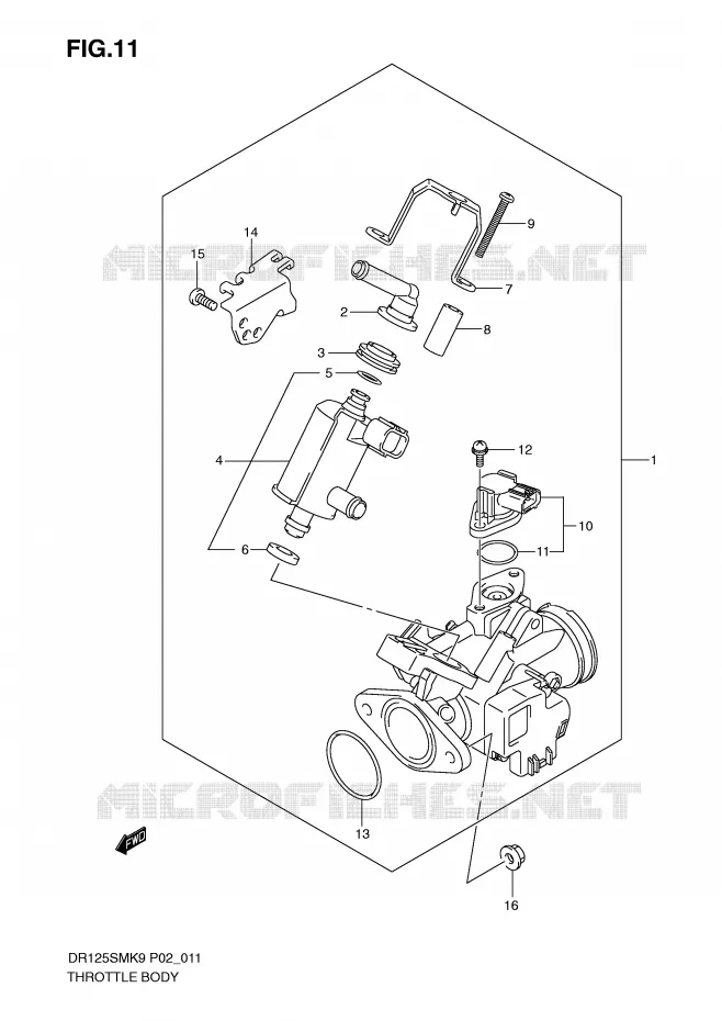 THROTTLE BODY Suzuki MOTO 125 DR 2009  DR125SMK9
