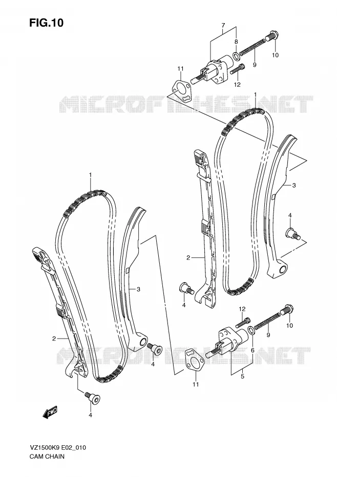 TIMING Suzuki MOTO 1500 BOULEVARD-M91 2010  VZ1500L0(E2)