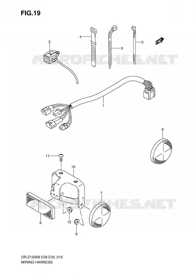 WIRING HARNESS Suzuki MOTO 125 DR-Z 2008  DR-Z125LK8(E28/E33)