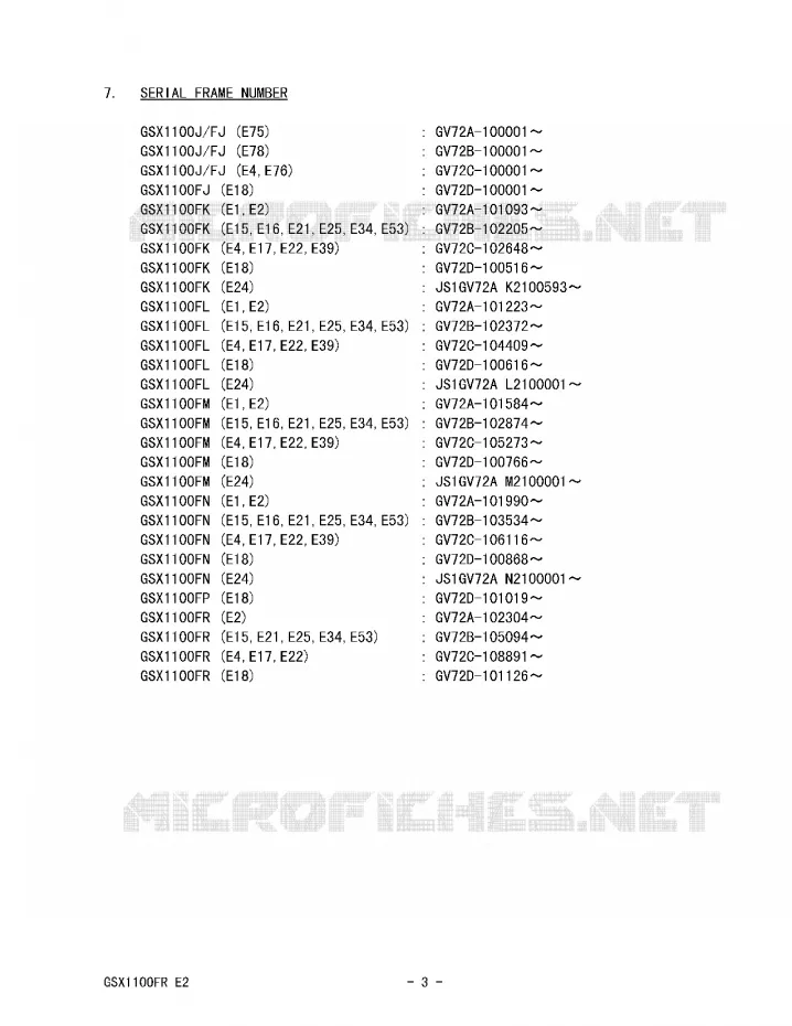 * CATALOG PREFACE * Suzuki MOTO 1100 GSX-F 1994  GSX1100FR(E2)