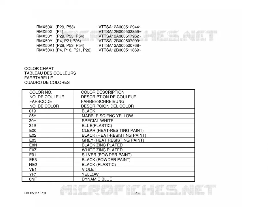 * CATALOG PREFACE * Suzuki MOTO 50 RMX 1999  RMX50X
