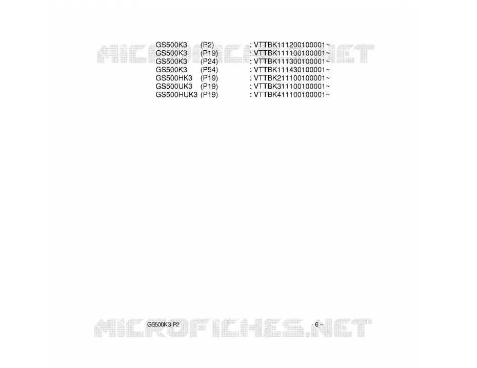 * CATALOG PREFACE * Suzuki MOTO 500 GS-E 2003  GS500HUK3(P19)