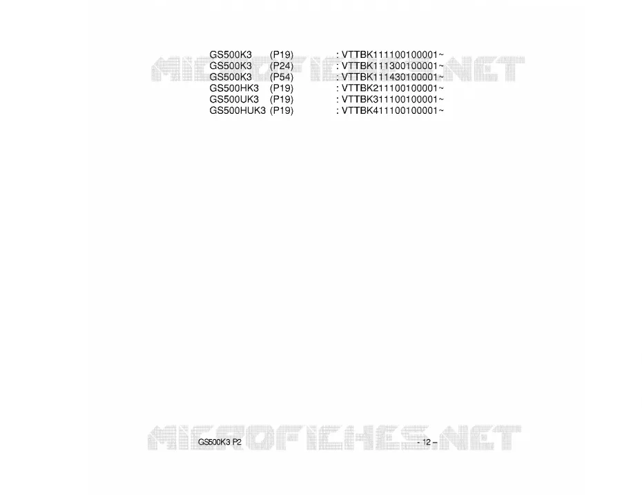 * CATALOG PREFACE * Suzuki MOTO 500 GS-E 2003  GS500K3(P19)