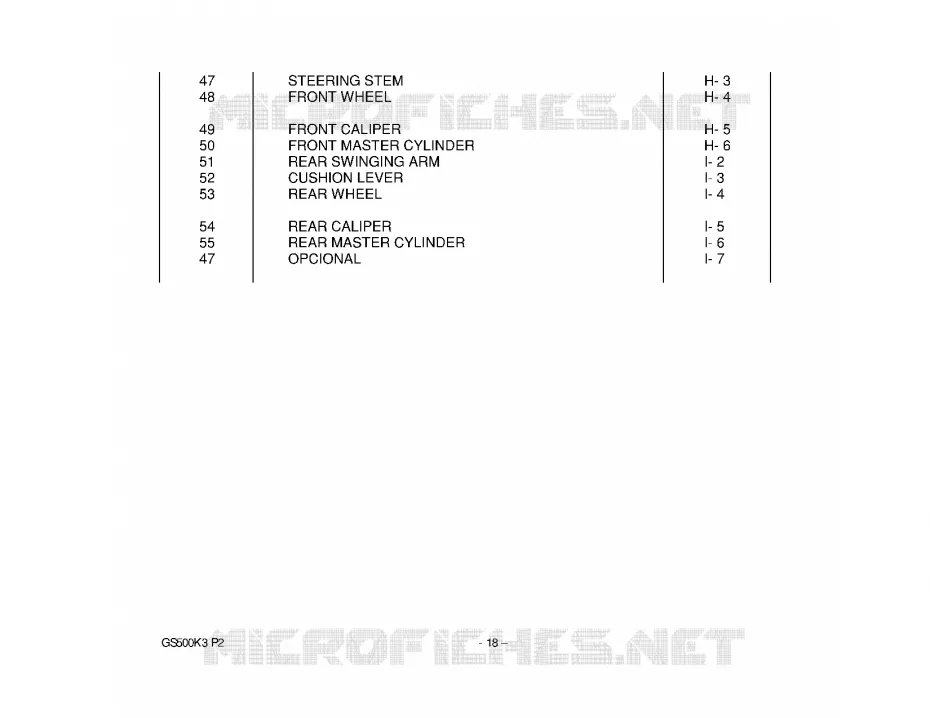 * CATALOG PREFACE * Suzuki MOTO 500 GS-E 2003  GS500UK3(P19)