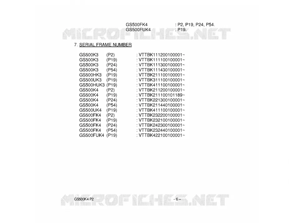 * CATALOG PREFACE * Suzuki MOTO 500 GS-F 2004  GS500FK4(P19)