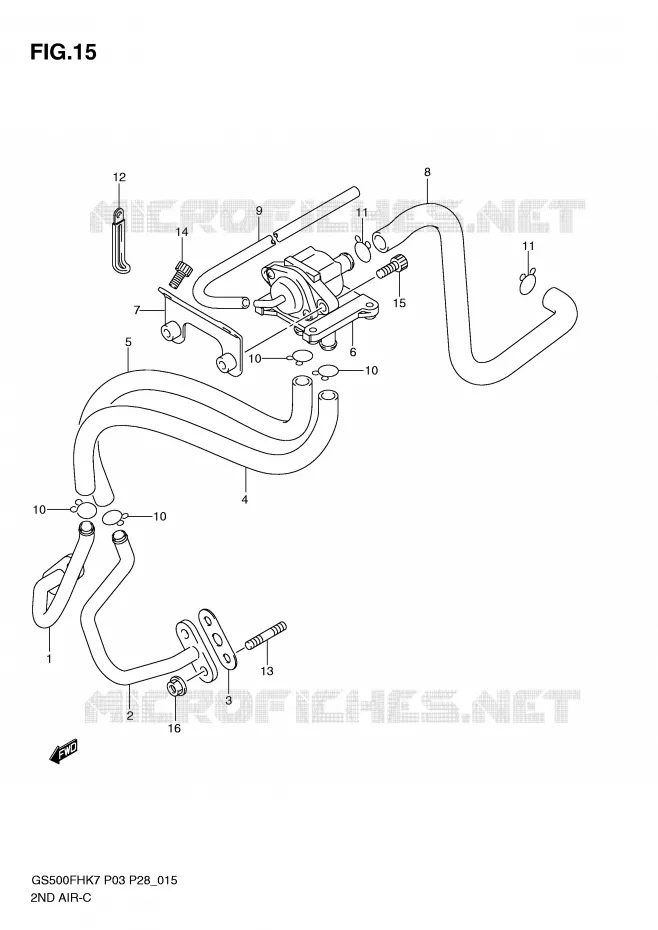 ANTI POLLUTION SYSTEM Suzuki MOTO 500 GS-F 2007  GS500FHK7(P3)