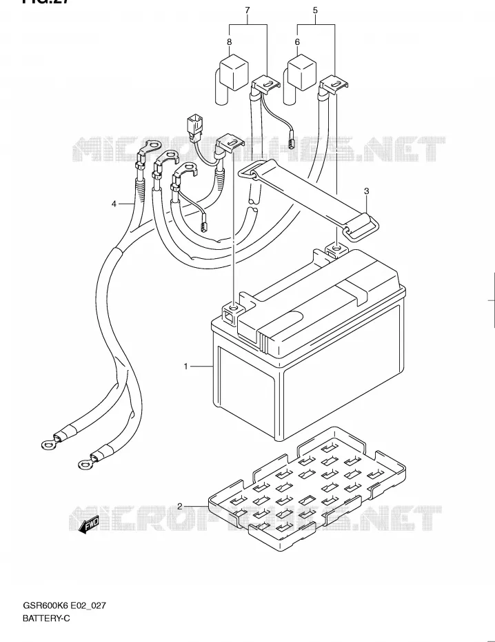 BATTERY Suzuki MOTO 600 GSR 2007  GSR600AK7(E2)