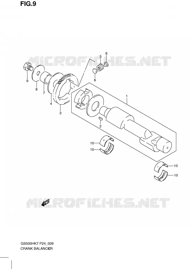 CRANKSHAFT BALANCER Suzuki MOTO 500 GS-E 2010  GS500HL0(P24)