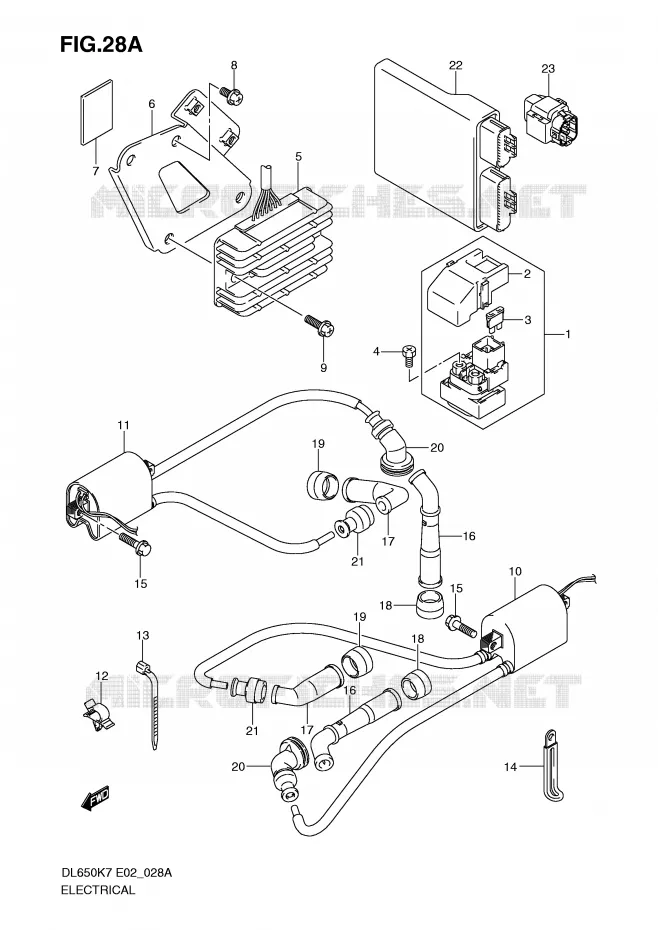 ELECTRICAL (MODEL K8/K9/L0) Suzuki MOTO 650 V-STROM 2010  DL650UEL0(E2)