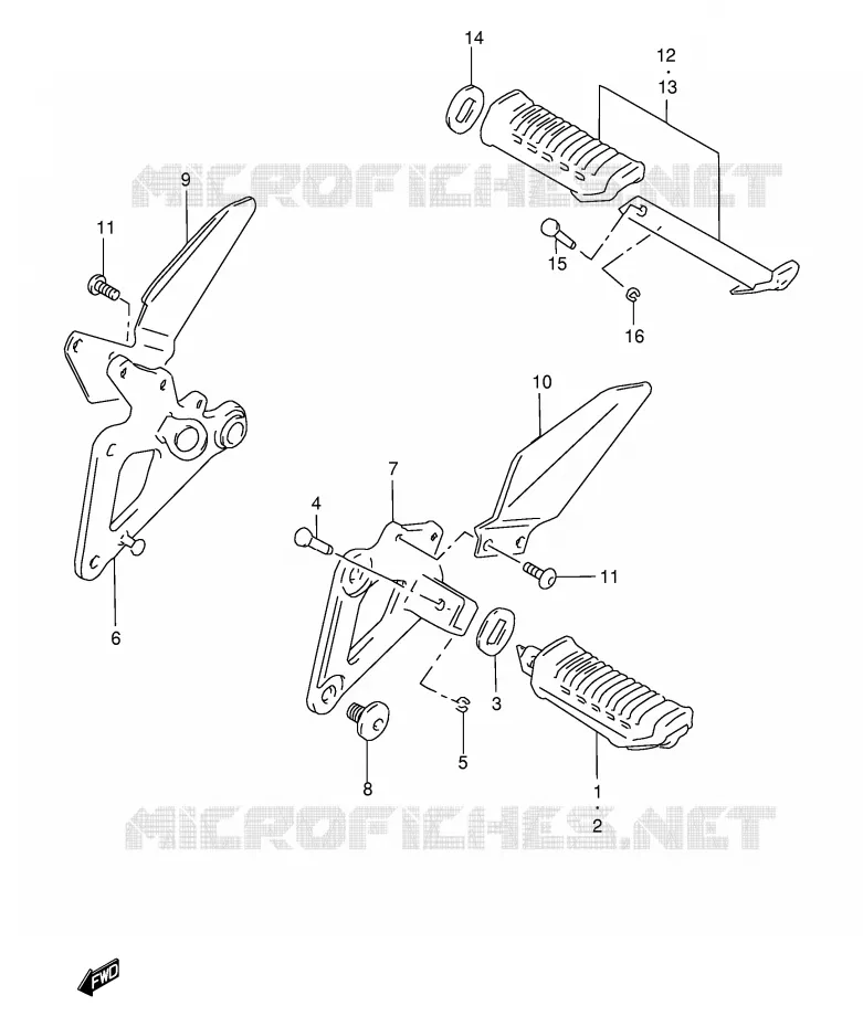 FOOTREST Suzuki MOTO 500 GS-E 1997  GS500EUV(E2)