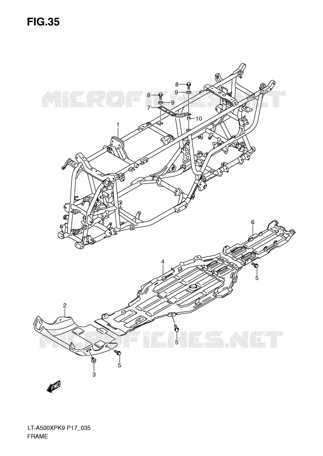 FRAME Suzuki QUAD 500 VINSON 2009  LT-A500XPK9(P17)