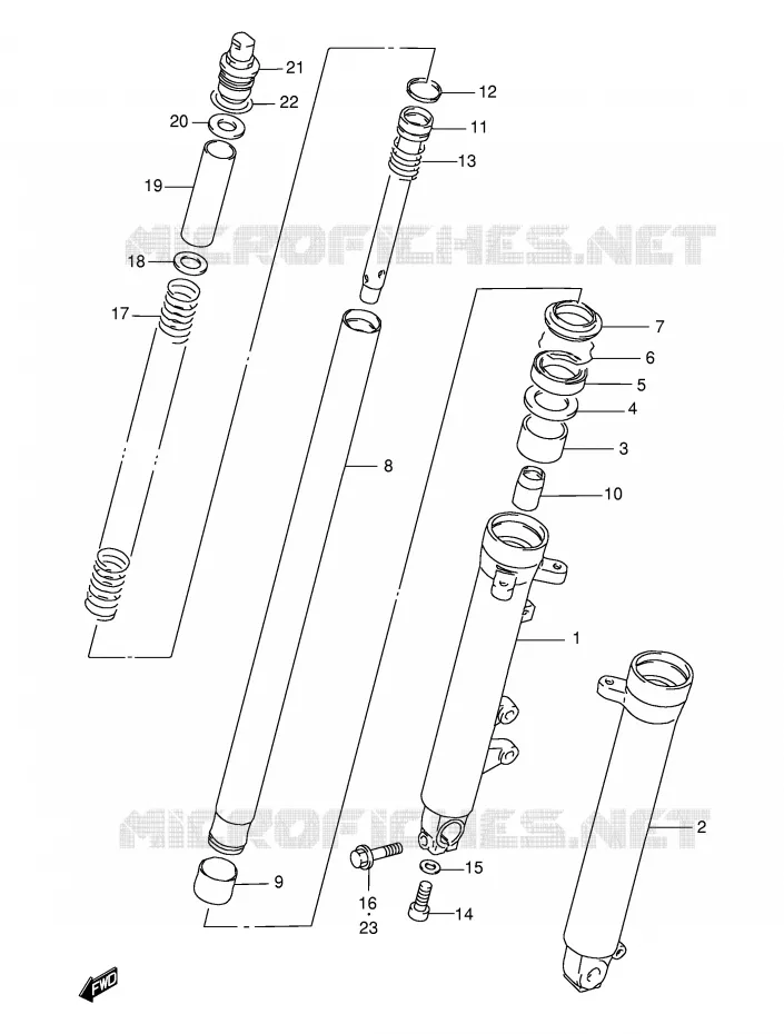 FRONT FORK Suzuki MOTO 500 GS-E 2000  GS500EY(E2)