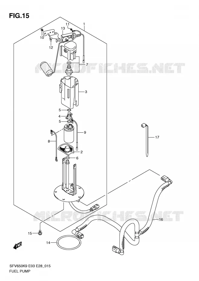 FUEL PUMP Suzuki MOTO 650 GLADIUS 2009  SFV650K9(E3/E28)
