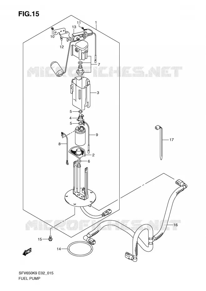 FUEL PUMP Suzuki MOTO 650 GLADIUS 2010  SFV650L0(E2)