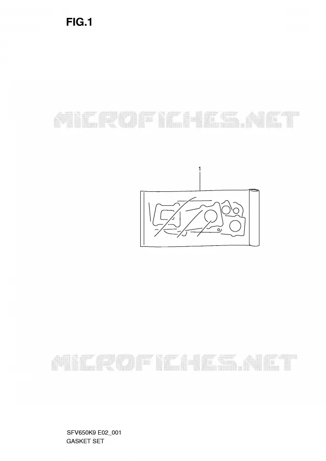 GASKET SET Suzuki MOTO 650 GLADIUS 2010  SFV650L0(E2)
