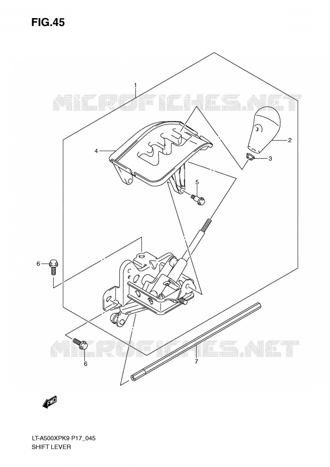 GEAR LEVER Suzuki QUAD 500 VINSON 2009  LT-A500XPK9(P17)