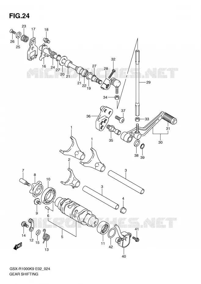 GEAR SHIFTING ASSY Suzuki MOTO 1000 GSX-R 2010  GSX-R1000ZUFL0(E2)