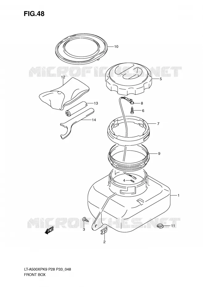 GLOVE BOX Suzuki QUAD 500 VINSON 2010  LT-A500XPZL0(P28/P33)