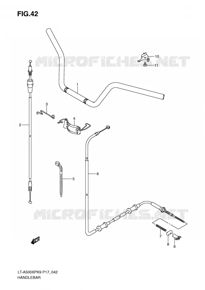 HANDLEBAR Suzuki QUAD 500 VINSON 2009  LT-A500XPZK9(P17)