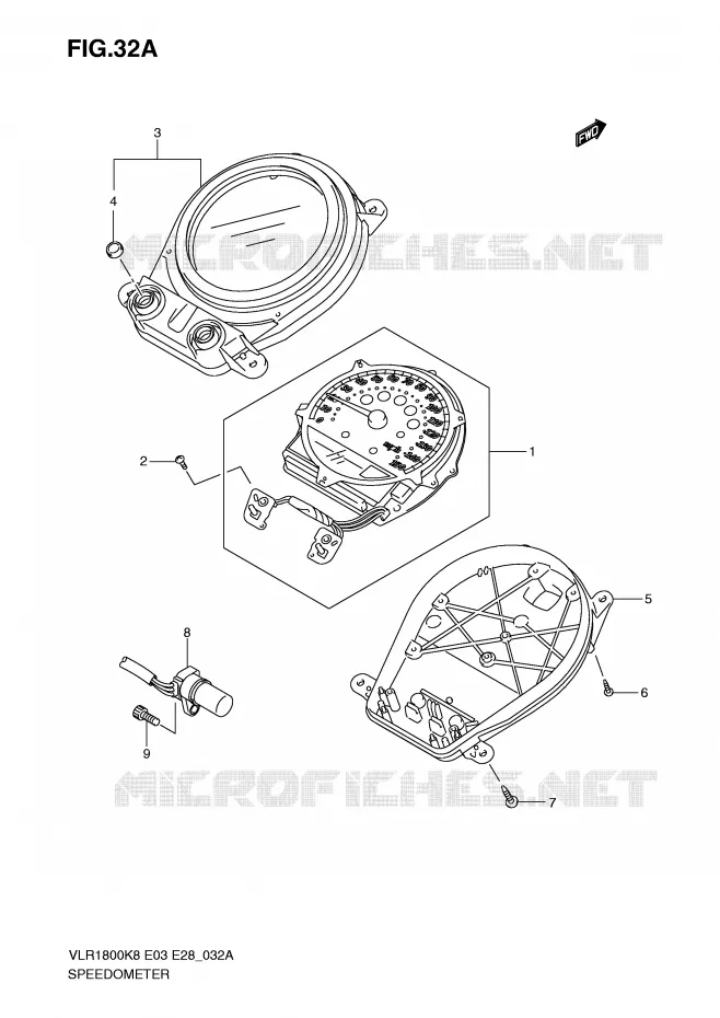 SPEEDOMETER (VLR1800TK9/TL0) Suzuki MOTO 1800 BOULEVARD 2008  VLR1800TK8(E3/E28)