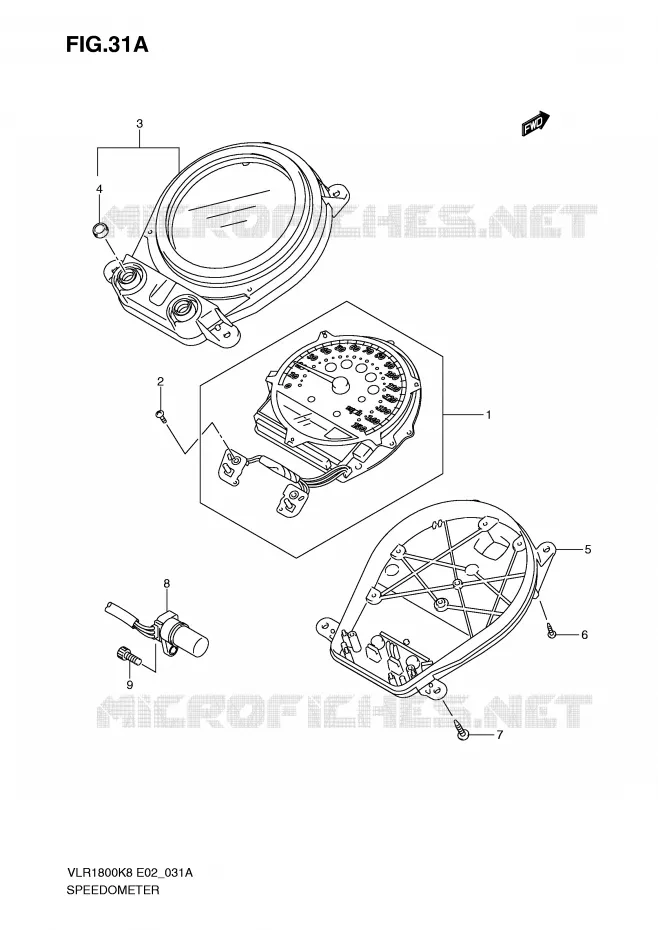 SPEEDOMETER (VLR1800TK9/TL0) Suzuki MOTO 1800 INTRUDER 2009  VLR1800K9(E2)